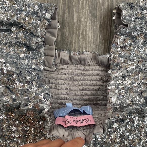 Hill House - NWT! The Collector’s Edition Ellie Nap Dress Silver Sequin - Size S - Picture 9 of 10